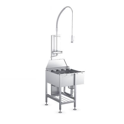 Évier 1 bac - BASIN LINE - WEXIODISK - avec égouttoir / en inox / encastrable