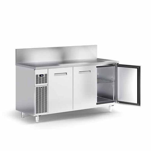 Comptoir réfrigéré professionnel - CIAM S.P.A. - 3 portes / avec tiroirs / en inox
