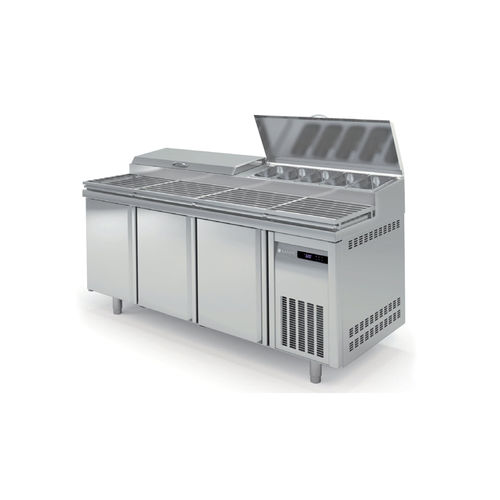 Table de préparation pour pizza - BIG SALAD - CORECO - en acier inoxydable / réfrigérée / professionnelle