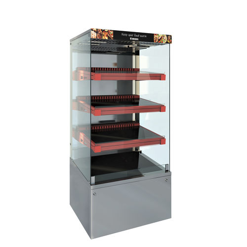Vitrine chauffante étagère - SAHARA - EMAINOX SRL - visible / avec éclairage intégré / pour commerce