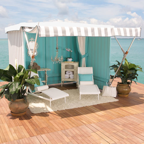 Gazebo en aluminium - ST. TROPEZ - TUUCI - en tissu / toit en toile / en métal