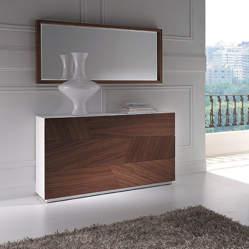 Commode contemporaine - ÁFRICA - MEGAMOBILIARIO - en placage de bois / 3 tiroirs / blanche