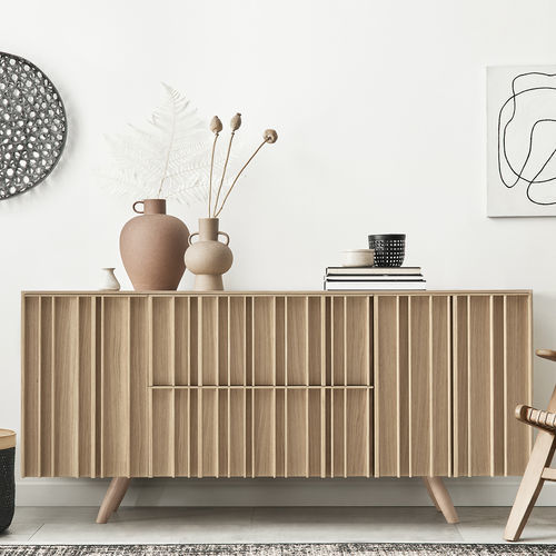 Buffet contemporain - CREA - MEGAMOBILIARIO - bois / 4 pieds / incolore