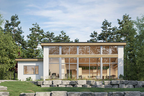 Maison préfabriquée - ÉLOÏSE - Industries Bonneville - contemporaine / en bois