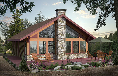 Maison préfabriquée - ST-DONAT - Industries Bonneville - écologique / contemporaine / à 2 étages