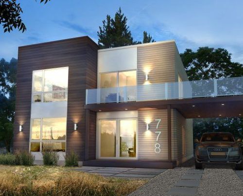 Maison préfabriquée - RUBIK - Industries Bonneville - contemporaine / à 2 étages