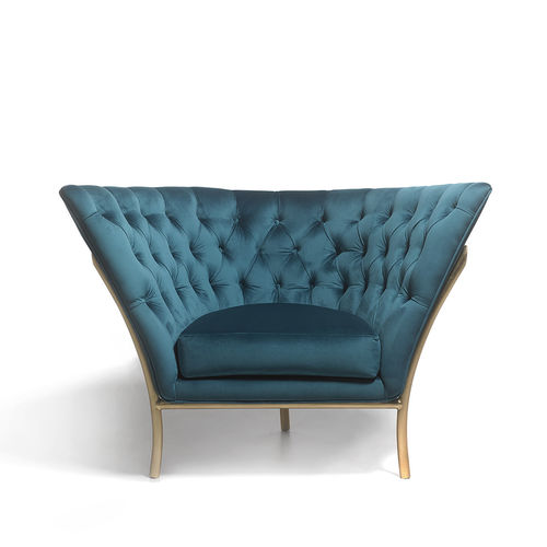 Fauteuil chesterfield - FLUTE - Colección Alexandra - en tissu / en fer / personnalisable
