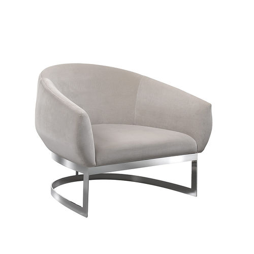 Fauteuil contemporain - PAUL - Colección Alexandra - en tissu / en métal chromé / personnalisable
