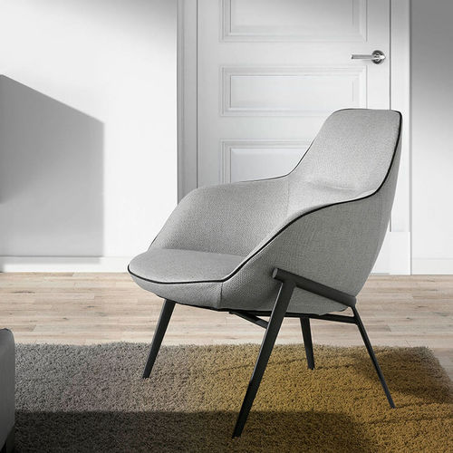 Fauteuil contemporain - 5065  - Angel Cerdá - en tissu / en acier peint / tapissé