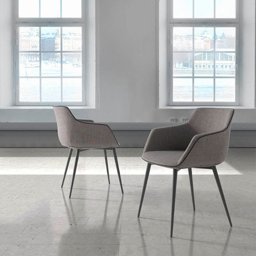 Chaise contemporaine - 4005 - Angel Cerdá - d'intérieur / en tissu / avec piètement en acier peint