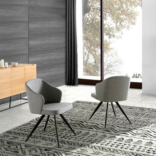 Chaise contemporaine - 4057 - Angel Cerdá - d'intérieur / en tissu / avec piètement en acier peint