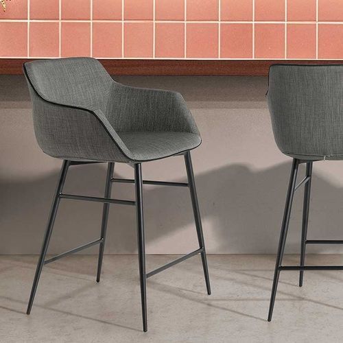 Chaise de bar contemporaine - 4089 - Angel Cerdá - d'intérieur / en tissu / avec piètement en acier