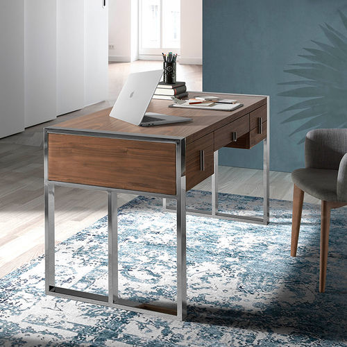 Bureau sur pied - 3135 - Angel Cerdá - contemporain / en placage de bois / droit