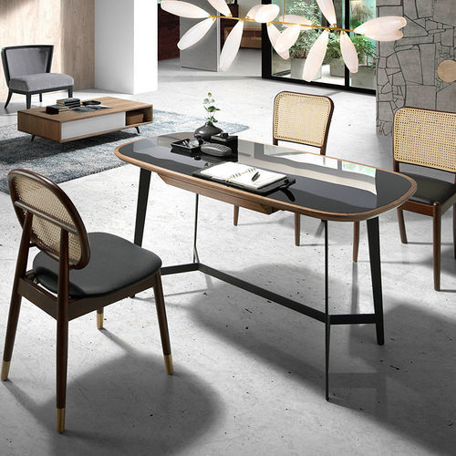 Bureau sur pied - 3137 - Angel Cerdá - contemporain / en placage de bois / en noyer