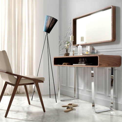 Console moderne - 3000 - Angel Cerdá - en noyer / avec piètement en acier inoxydable / avec piètement en acier chromé