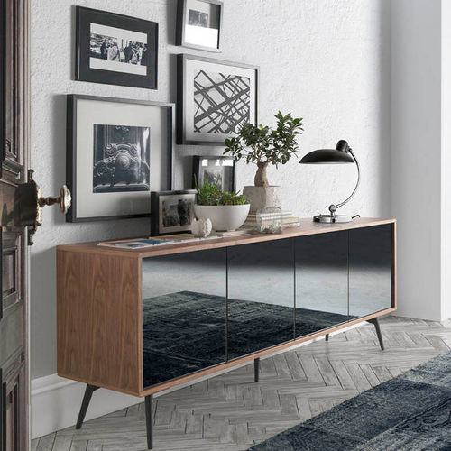 Buffet contemporain - 3061 - Angel Cerdá - en chêne / face en verre trempé / à portes battantes