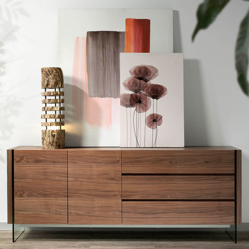 Buffet contemporain - 3086 - Angel Cerdá - en noyer / double / pour hôtel