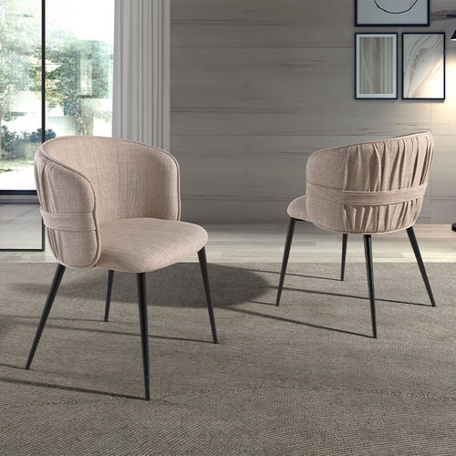 Chaise contemporaine - 4146 - Angel Cerdá - d'intérieur / en tissu / avec piètement en acier inoxydable