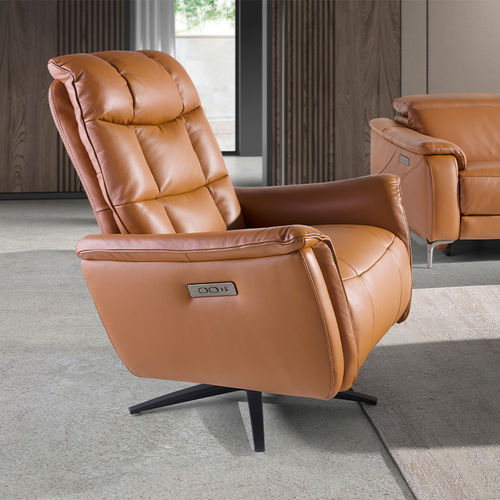 Fauteuil relax contemporain - 5117 - Angel Cerdá - en cuir / avec repose-pieds / inclinable
