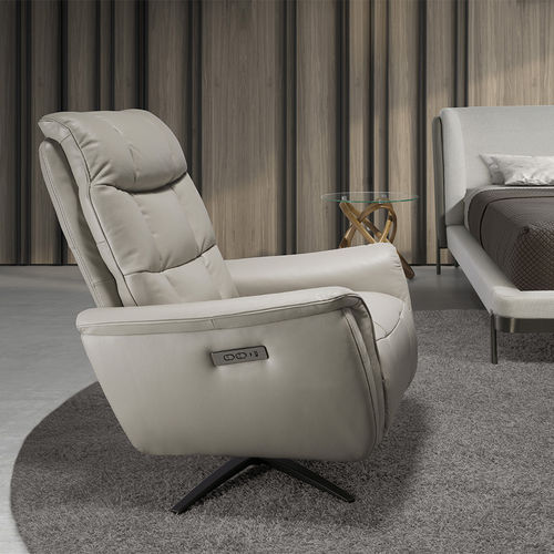 Fauteuil relax contemporain - 5114 - Angel Cerdá - en cuir / avec repose-pieds / inclinable