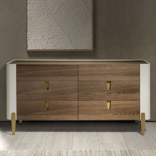 Commode contemporaine - 7185 - Angel Cerdá - en noyer / en placage de bois / en MDF laqué