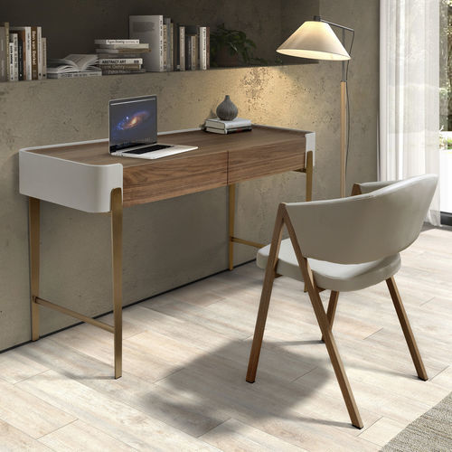 Bureau sur pied - 7186 - Angel Cerdá - contemporain / en placage de bois / en noyer