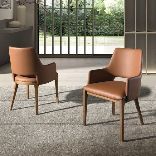 Chaise de salle à manger contemporaine - 4157 - Angel Cerdá - d'intérieur / en simili cuir / en tissu synthétique