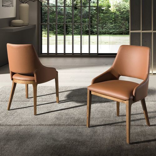 Chaise de salle à manger contemporaine - 4156 - Angel Cerdá - d'intérieur / en tissu synthétique / en simili cuir