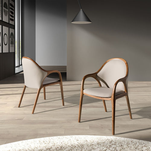 Chaise de salle à manger contemporaine - 4255 - Angel Cerdá - d'intérieur / en cuir / tapissée