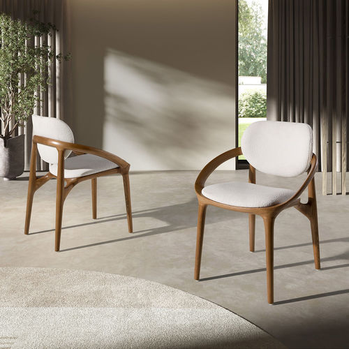 Chaise contemporaine - 4254 - Angel Cerdá - d'intérieur / en tissu / avec piètement en bois