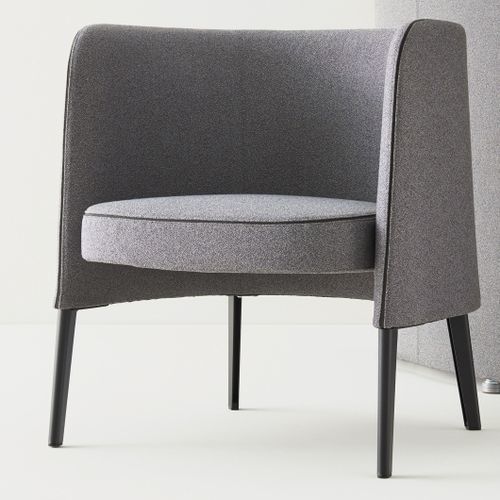 Fauteuil contemporain - AGORÀ - SEGIS - en tissu / en cuir / en métal
