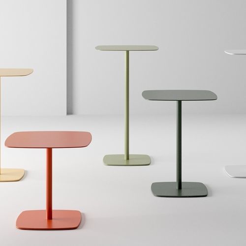 Table bistrot contemporaine - SLIM  - SEGIS - en métal / avec piètement en métal / carrée