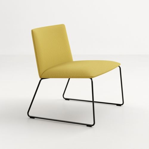 Chauffeuse contemporaine - STAMP  - SEGIS - en tissu / en simili cuir / en bois