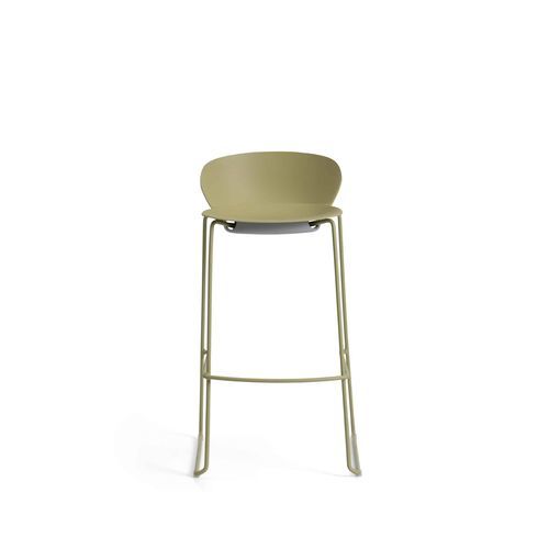 Tabouret de bar design - Plose - SEGIS - en acier / avec piètement en métal / luge