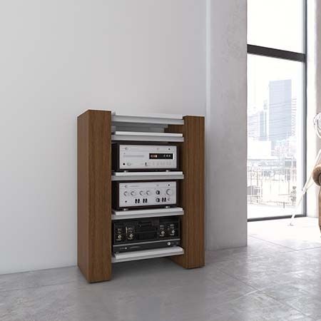 Meuble hi-fi contemporain - X-LINIE RACK XL - Handelsagentur Lars Schnepel UG - en bois / avec étagères