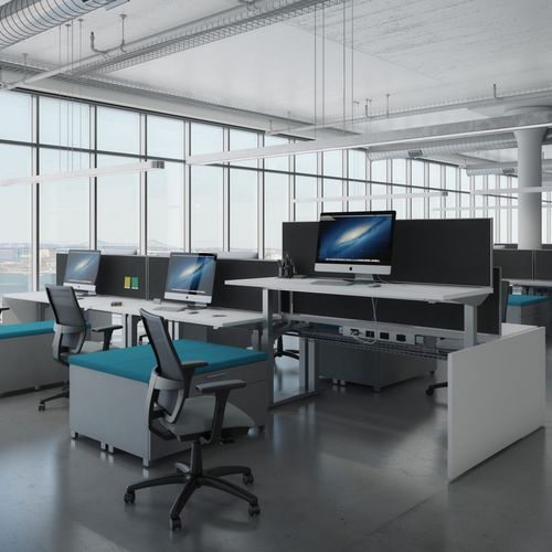 Bureau pour open space - ALOFT - AIS  - contemporain / en stratifié / avec rangement