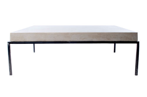 Table basse contemporaine - BYRON - BRADLEY HUGHES - en béton / en fer forgé / carrée