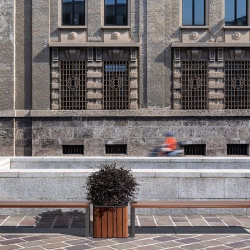 Jardinière en frêne - H24 - URBANTIME - en métal / carrée / modulable