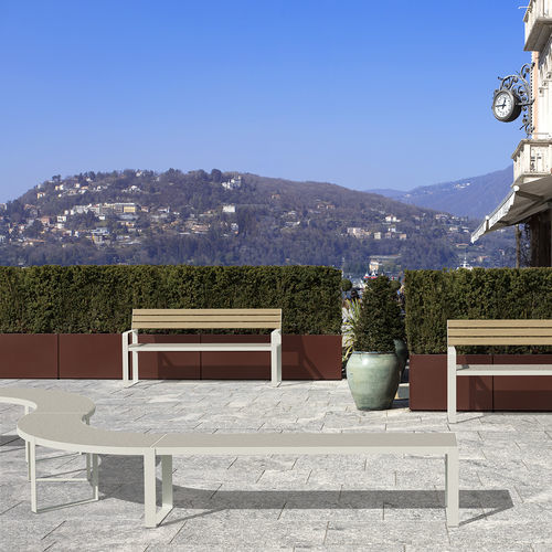 Banc contemporain - SEMPREVERDE.040 - URBANTIME - en aluminium / en béton / sans dossier