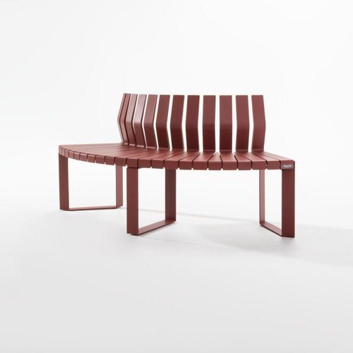 Banc public contemporain - W/BACKREST .080 - URBANTIME - en aluminium / avec dossier / sans accoudoirs