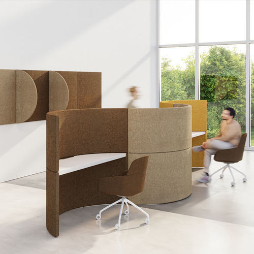 Bureau pour open space - SILO - FAMO - sur pied / pour 2 personnes / contemporain