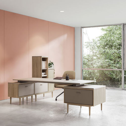 Bureau sur pied - GBOX SENSES - FAMO - contemporain / bois / en acier