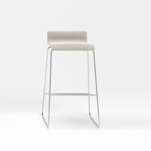 Tabouret contemporain - LONDON - FAMO - en tissu / avec piètement en acier / luge