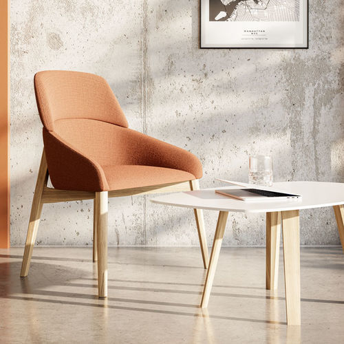 Fauteuil contemporain - OTTO - FAMO - en tissu / en bois / en métal