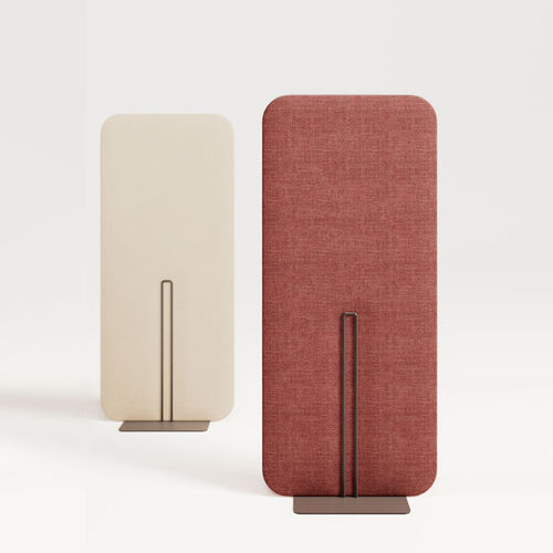 Séparateur de bureau sur bureau - ECO SENSES - FAMO - auto-portant / en tissu / en métal