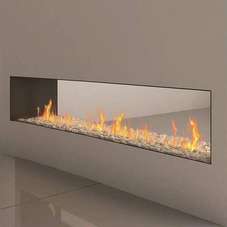Cheminée à gaz - CLEAR 250 - Ortal USA - à encastrer / simple face / à foyer fermé