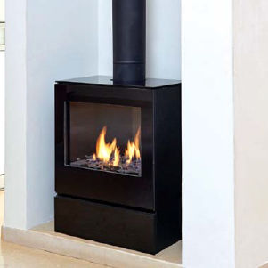Poêle à gaz - CLASSIC MODERN - Ortal USA - contemporain / en métal / noir