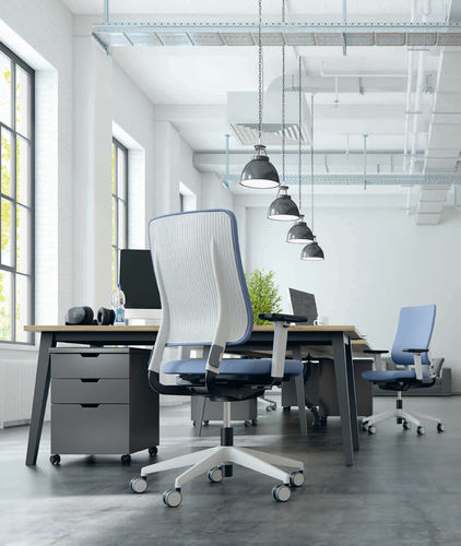 Fauteuil de bureau contemporain - DRUMBACK - Viasit GmbH - en tissu / en acier / en polypropylène