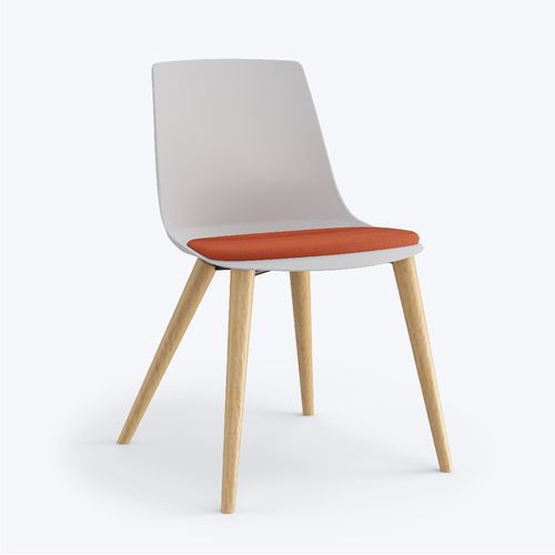 Chaise visiteur contemporaine - SOLIX - Viasit GmbH - d'intérieur / en hêtre / en plastique