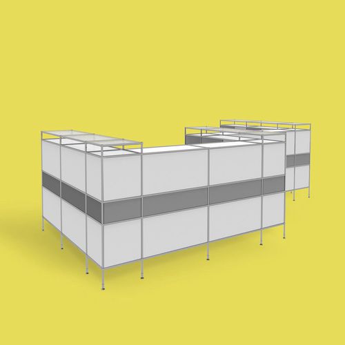 Banque d'accueil modulable - SYSTEM4 - Viasit GmbH - en acier / pour stockage